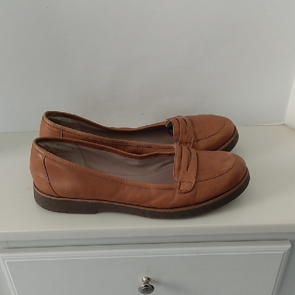 Easy Spirit 360 Genuine Leather Brown Loafers COMFY